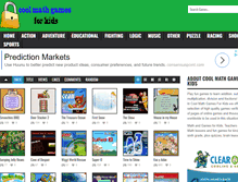 Tablet Screenshot of coolmathgamesforkids.net